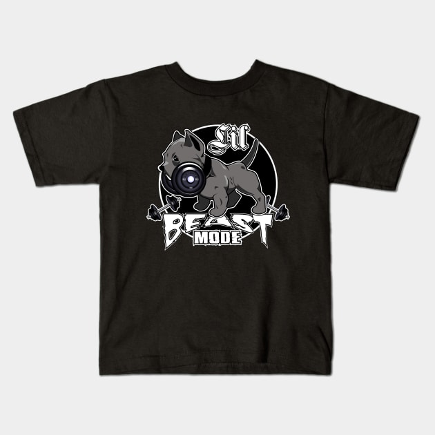 Lil Beast Mode Kids T-Shirt by Spikeani